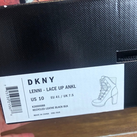 DKNY Women's Lenni Lace-Up Platform Block-Heel Boots SIZE 10 new with box - Picture 5 of 12